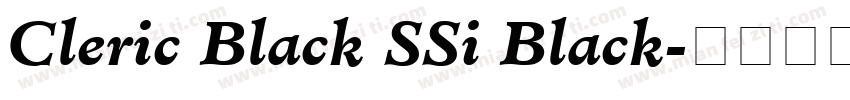 Cleric Black SSi Black字体转换